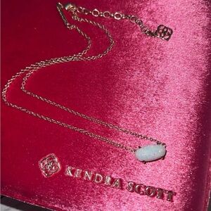 Kendra Scott Gold and White Kyocera Opal necklace - preowned